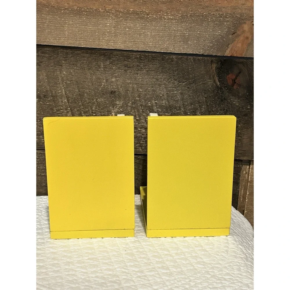 Vintage Dr Seuss Bookends‎ Wooden Grinch Boo Yellow Henson Nursery Play Room EUC